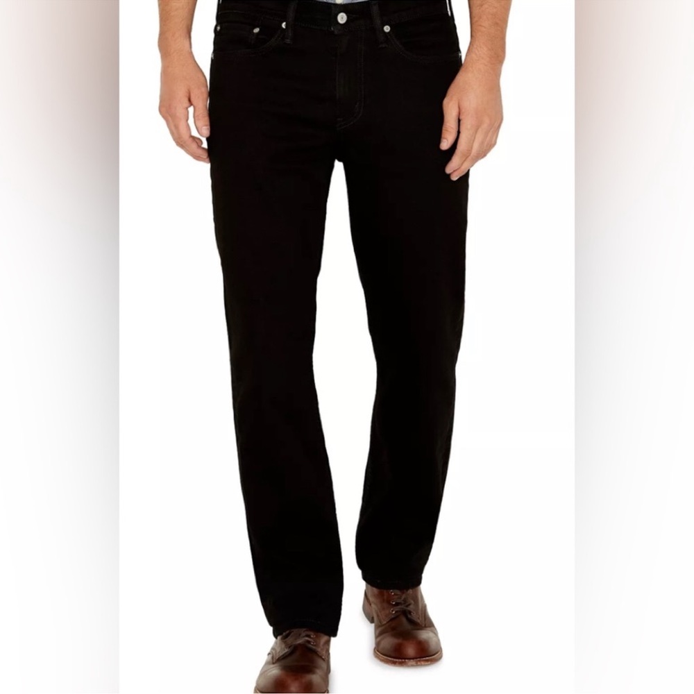 Men’s Levi’s 514 34x30” Waterless Black Jeans Cotton With Some Stretch Like New!